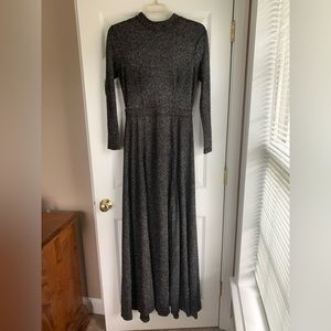 Windsor Long Sleeve Black Sparkle Formal Gown